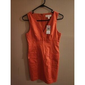 Michael Kors Sleeveless Lined Mini Dress Papaya Orange Size 4 NWT